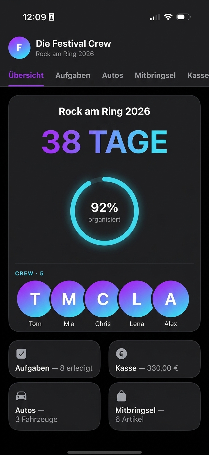 FestivalPlan Übersicht